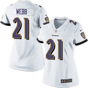 Femmes Nike Baltimore Ravens # 21 Lardarius Webb Élite blanc NFL Maillot Magasin