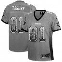 Women Nike Oakland Raiders &81 Tim Brown Elite Grey Drift Fashion NFL Jersey