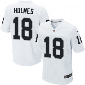 Hommes Nike Las Vegas Raiders # 18 Andre Holmes Élite blanc NFL Maillot Magasin