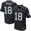 Men Nike Oakland Raiders &18 Andre Holmes Elite Black Team Color NFL Jersey