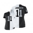 Women Nike Oakland Raiders &11 Sebastian Janikowski Elite Team/Road Two Tone NFL Jersey