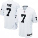 Youth Nike Oakland Raiders &7 Marquette King Elite White NFL Jersey