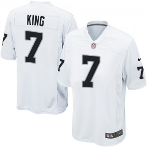 Jeunesse Nike Las Vegas Raiders # 7 Marquette roi Élite blanc NFL Maillot Magasin