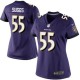 Women Nike Baltimore Ravens &55 Terrell Suggs Elite Purple Team Color NFL Jersey