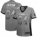 Women Nike Oakland Raiders &34 Bo Jackson Elite Grey Drift Fashion NFL Jersey