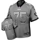 Men Nike Oakland Raiders &75 Howie Long Elite Grey Drift Fashion NFL Jersey