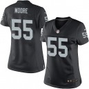 Women Nike Oakland Raiders &55 Sio Moore Elite Black Team Color NFL Jersey