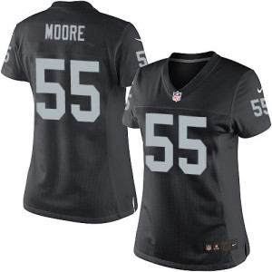 Femmes Nike Las Vegas Raiders # 55 Sio Moore élite noir équipe NFL Maillot Magasin de couleur
