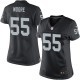 Women Nike Oakland Raiders &55 Sio Moore Elite Black Team Color NFL Jersey