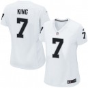 Women Nike Oakland Raiders &7 Marquette King Elite White NFL Jersey