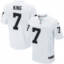 Men Nike Oakland Raiders &7 Marquette King Elite White NFL Jersey