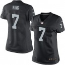 Women Nike Oakland Raiders &7 Marquette King Elite Black Team Color NFL Jersey