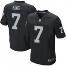 Men Nike Oakland Raiders &7 Marquette King Elite Black Team Color NFL Jersey