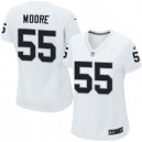 Women Nike Oakland Raiders &55 Sio Moore Elite White NFL Jersey