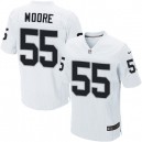 Men Nike Oakland Raiders &55 Sio Moore Elite White NFL Jersey