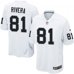 Jeunesse Nike Las Vegas Raiders # 81 Mychal Rivera Élite blanc NFL Maillot Magasin