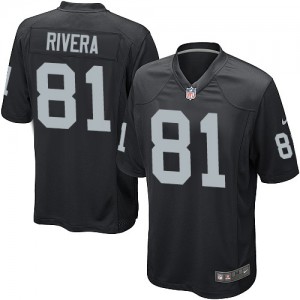 Jeunesse Nike Las Vegas Raiders # 81 Mychal Rivera élite noir équipe NFL Maillot Magasin de couleur