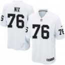 Youth Nike Oakland Raiders &76 Lucas Nix Elite White NFL Jersey