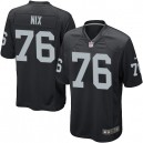 Youth Nike Oakland Raiders &76 Lucas Nix Elite Black Team Color NFL Jersey