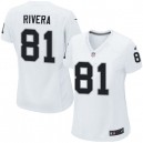 Women Nike Oakland Raiders &81 Mychal Rivera Elite White NFL Jersey