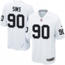 Youth Nike Oakland Raiders &90 Pat Sims Elite White NFL Jersey