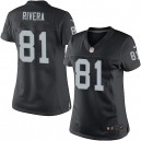 Women Nike Oakland Raiders &81 Mychal Rivera Elite Black Team Color NFL Jersey