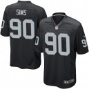 Youth Nike Oakland Raiders &90 Pat Sims Elite Black Team Color NFL Jersey