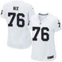 Women Nike Oakland Raiders &76 Lucas Nix Elite White NFL Jersey