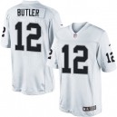 Youth Nike Oakland Raiders &12 Brice Butler Elite White NFL Jersey