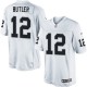 Youth Nike Oakland Raiders &12 Brice Butler Elite White NFL Jersey
