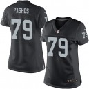 Women Nike Oakland Raiders &79 Tony Pashos Elite Black Team Color NFL Jersey