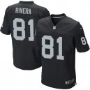 Men Nike Oakland Raiders &81 Mychal Rivera Elite Black Team Color NFL Jersey