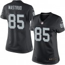 Women Nike Oakland Raiders &85 Jeron Mastrud Elite Black Team Color NFL Jersey