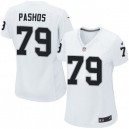 Women Nike Oakland Raiders &79 Tony Pashos Elite White NFL Jersey