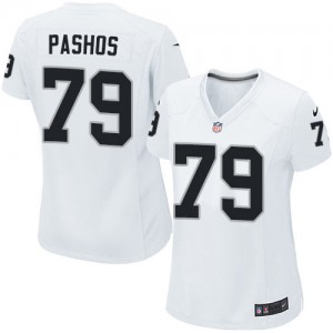 Femmes Nike Las Vegas Raiders # 79 Tony Pashos Élite blanc NFL Maillot Magasin
