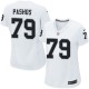 Women Nike Oakland Raiders &79 Tony Pashos Elite White NFL Jersey
