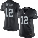 Women Nike Oakland Raiders &12 Brice Butler Elite Black Team Color NFL Jersey