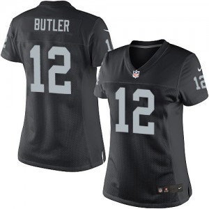 Femmes Nike Las Vegas Raiders # 12 Brice Butler Élite noire couleur NFL maillot de l'équipe