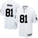 Youth Nike Oakland Raiders &81 Tim Brown Elite White NFL Jersey
