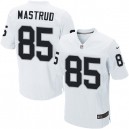 Men Nike Oakland Raiders &85 Jeron Mastrud Elite White NFL Jersey