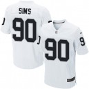 Men Nike Oakland Raiders &90 Pat Sims Elite White NFL Jersey