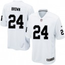 Youth Nike Oakland Raiders &24 Willie Brown Elite White NFL Jersey