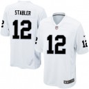 Youth Nike Oakland Raiders &12 Kenny Stabler Elite White NFL Jersey