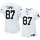 Women Nike Oakland Raiders &87 Dave Casper Elite White NFL Jersey