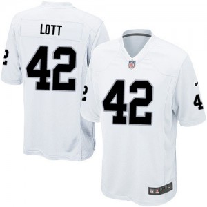 Jeunesse Nike Las Vegas Raiders # 42 Ronnie Lott Élite blanc NFL Maillot Magasin