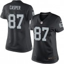Women Nike Oakland Raiders &87 Dave Casper Elite Black Team Color NFL Jersey