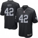 Youth Nike Oakland Raiders &42 Ronnie Lott Elite Black Team Color NFL Jersey