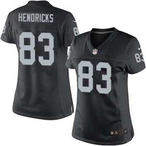 Femmes Nike Las Vegas Raiders # 83 Ted Hendricks élite noir équipe NFL Maillot Magasin de couleur