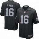 Youth Nike Oakland Raiders &16 George Blanda Elite Black Team Color NFL Jersey