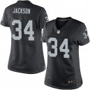 Women Nike Oakland Raiders &34 Bo Jackson Elite Black Team Color NFL Jersey